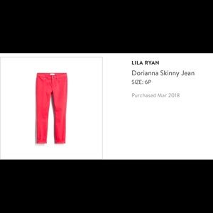 Coral Lila Ryan skinny cropped jeans (stitch fix)